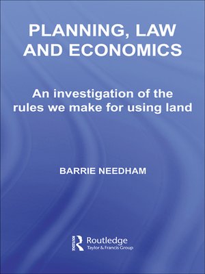 cover image of Planning, Law and Economics